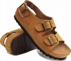 Mobilex Wygodne sandały Scholl AIR BAG BACK STRAP BRĄZ 42. Sandały męskie Mobilex, bez zapięcia. Za 338.75 zł.
