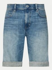 G-Star Raw Szorty jeansowe Mosa D24430-D498-G564 Niebieski Regular Fit. Niebieskie szorty męskie G-Star Raw, bez wzorów, z bawełny, retro. Za 289.99 zł.