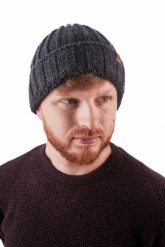 Czapka męska zimowa cz47 Brødrene 114 szara. Szare czapki męskie na zimę, bez wzorów. Za 54.90 zł.