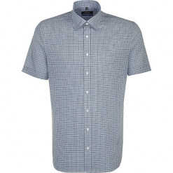 Koszula - Tailored fit - w kolorze biało-turkusowo-granatowym. Niebieskie koszule męskie Seidensticker, w kratkę, z bawełny, button down. W wyprzedaży za 104.95 zł.
