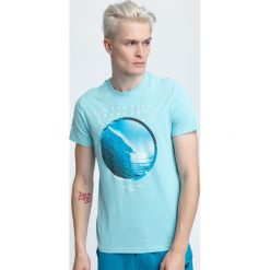 T-shirt męski TSM293 - niebieski melanż. T-shirty męskie marki 4f. Za 59.99 zł.