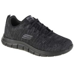 Buty do chodzenia męskie Skechers Track Front Runner. Czarne buty do biegania męskie Skechers, bez wzorów, bez zapięcia, do biegania, skechers sport. Za 229.99 zł.