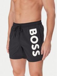 BOSS Szorty kąpielowe Octopus 50514502 Czarny Regular Fit. Czarne kąpielówki męskie Boss, bez wzorów, z syntetyku. Za 179.99 zł.