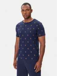Polo Ralph Lauren T-Shirt 710P00081001 Granatowy Custom Slim Fit. Niebieskie koszulki polo męskie Polo Ralph Lauren, m, bez wzorów, z bawełny, bez kołnierzyka, bez ramiączek. Za 359.99 zł.