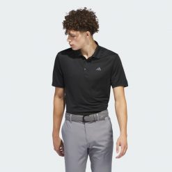 Koszulka Adi Performance Polo. Czarne koszulki polo męskie ADIDAS, m, bez wzorów, z materiału, sportowe, bez kołnierzyka, bez ramiączek. Za 229.00 zł.
