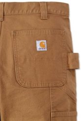 Spodnie Carhartt Stretch Duck Double Front Brown. Brązowe długie spodnie sportowe męskie Carhartt, bez wzorów. Za 334.28 zł.