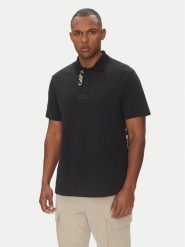 Versace Jeans Couture Polo 78GAG627 Czarny Regular Fit. Czarne koszulki polo męskie Versace Jeans Couture, m, bez wzorów, z bawełny, bez kołnierzyka, bez ramiączek. Za 699.99 zł.