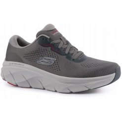 Buty sportowe męskie do biegania Skechers D'Lux Walker 2.0. Szare buty do biegania męskie Skechers, bez wzorów, bez zapięcia, do biegania. Za 279.00 zł.