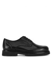 Badura Półbuty CALEB-01 MI08 Czarny. Czarne eleganckie półbuty męskie Badura, ze skóry, wizytowe, bez obcasa, bez zapięcia. Za 299.99 zł.