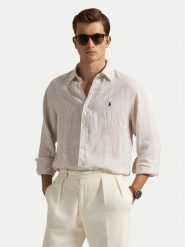 Polo Ralph Lauren Koszula 710B15594006 Beżowy Regular Fit. Brązowe koszule męskie Polo Ralph Lauren, m, bez wzorów, ze lnu, bez kołnierzyka, bez ramiączek. Za 858.99 zł.