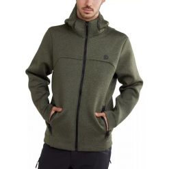 Bluza męska z kapturem Fundango Hamal Tech. Zielone bluzy nierozpinane męskie Fundango, m, bez wzorów, z polaru, sportowe, bez ramiączek, z kapturem. Za 319.90 zł.