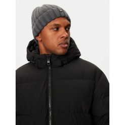 Czapka Tommy Hilfiger. Szare czapki męskie Tommy Hilfiger, na zimę, bez wzorów. Za 379.99 zł.