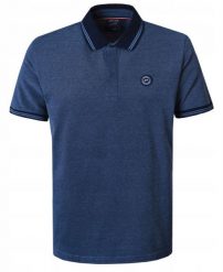 Męska, Bawełniana Koszulka Polo - Pako Jeans - Granatowa. Niebieskie koszulki polo męskie Pako Jeans, l, bez wzorów, z bawełny, casualowe, bez kołnierzyka, bez ramiączek. Za 119.00 zł.