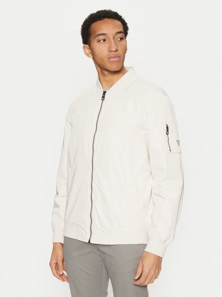 Guess Kurtka bomber M5RL02 WGU82 Écru Regular Fit. Kurtki męskie Guess, l, z aplikacjami, z syntetyku, bez ramiączek, bez kaptura. Za 369.99 zł.