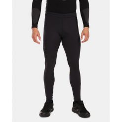 Męskie legginsy do biegania Kilpi RUNNER-M. Czarne legginsy męskie Kilpi, m, bez wzorów, do biegania. Za 207.23 zł.