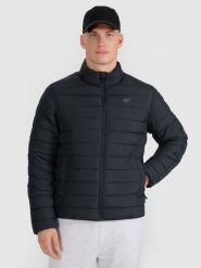 4F Kurtka puchowa z wypełnieniem syntetycznym męska - czarna 3XL. Czarne kurtki męskie 4f, m, bez wzorów, z dzianiny, eleganckie, bez ramiączek, bez kaptura. Za 279.99 zł.