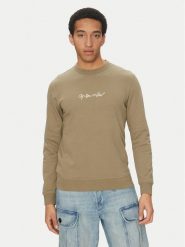 G-Star Raw Bluza G-Script D26407-D257 6057 Khaki Regular Fit. Brązowe bluzy nierozpinane męskie G-Star Raw, l, bez wzorów, z bawełny, retro, bez ramiączek, bez kaptura. Za 279.99 zł.