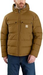 Kurtka Zimowa Carhartt Montana Loose Fit Oak Brown. Brązowe kurtki męskie Carhartt, na zimę, m, bez wzorów, bez ramiączek, bez kaptura. Za 662.27 zł.