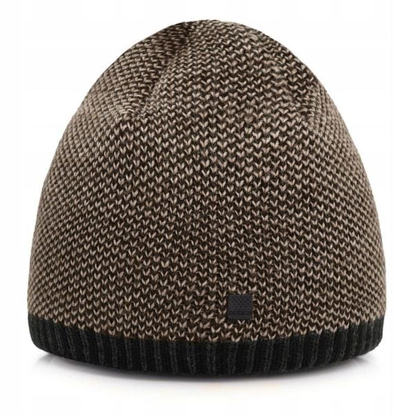 Ciepła, Dwuwarstwowa Czapka Beanie - Pako Jeans - Beżowy Melanż. Brązowe czapki męskie Pako Jeans, na zimę, bez wzorów, z jeansu, sportowe. Za 45.00 zł.