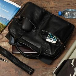 Beltimore torba męska skórzana Duża czarna laptop J15. Czarne torby na laptopa męskie bez wzorów, duże. Za 419.90 zł.