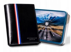 Portfel skórzany Peterson [DH] PTN 22307-VT-A czarny. Czarne portfele męskie Peterson, bez wzorów, ze skóry. Za 114.00 zł.