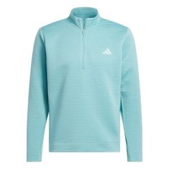 Zakładana przez głowę bluza Ultimate365 Dwr Textured Quarter Zip. Zielone bluzy nierozpinane męskie ADIDAS, bez wzorów, z materiału, sportowe, bez ramiączek, bez kaptura. Za 329.00 zł.