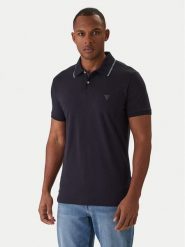Guess Polo M6RP66 J1314 Granatowy Regular Fit. Niebieskie koszulki polo męskie Guess, l, z aplikacjami, z syntetyku, bez kołnierzyka, bez ramiączek. Za 269.99 zł.