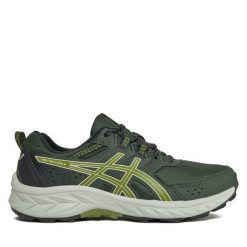 Buty do biegania Asics. Zielone buty do biegania męskie Asics, bez wzorów, bez zapięcia, do biegania. Za 259.99 zł.