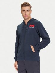 Helly Hansen Bluza HH Logo 54581 Granatowy Regular Fit. Niebieskie bluzy rozpinane męskie Helly Hansen, m, bez wzorów, z bawełny, bez ramiączek, bez kaptura. Za 339.99 zł.