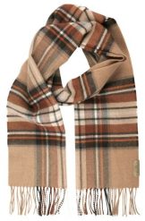 Wełniany Szalik Męski - V. Fraas - Ciepłe Brązy i Beże, Kratka. Szaliki męskie V. Fraas, na zimę, bez wzorów, z materiału, eleganckie. Za 169.00 zł.