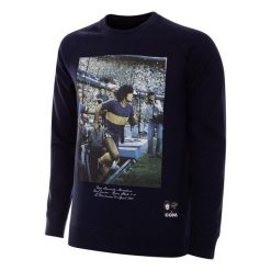 Bluza dla dorosłych Maradona x COPA Bombonera - Czarny. Niebieskie bluzy nierozpinane męskie COPA FOOTBALL, m, bez wzorów, bez ramiączek, bez kaptura. Za 339.19 zł.