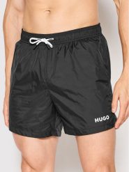 Hugo Szorty kąpielowe Haiti 50469312 Czarny Regular Fit. Czarne kąpielówki męskie Hugo, l, bez wzorów, z syntetyku. Za 139.99 zł.