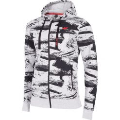 Bluza męska BLM006 - chłodny jasny szary melanż. Bluzy z kapturem męskie marki 4f. Za 149.99 zł.