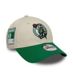 Czapka baseballowa 9forty Boston Celtics. Brązowe czapki męskie New Era, bez wzorów, sportowe. Za 173.50 zł.