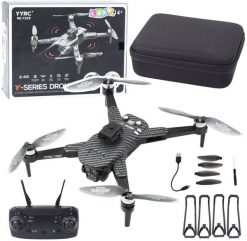 Dron Y329 Kamera HD WIFI Światła LED Aplikacja Czarny Karbonowy. Czarne drony LEANToys. Za 177.58 zł.