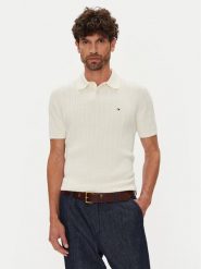 Tommy Hilfiger Polo MW0MW40701 Beżowy Regular Fit. Brązowe koszulki polo męskie Tommy Hilfiger, m, bez wzorów, z bawełny, bez kołnierzyka, bez ramiączek. Za 389.99 zł.