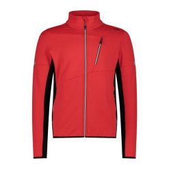Polar CMP. Czerwone bluzy z polaru męskie CMP, bez wzorów, z polaru, sportowe, bez ramiączek, bez kaptura. Za 389.00 zł.