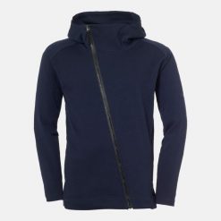 Kurtka z kapturem Uhlsport Pro. Czarne kurtki męskie Uhlsport, m, bez wzorów, z dresówki, sportowe, bez ramiączek, z kapturem. W wyprzedaży za 314.00 zł.