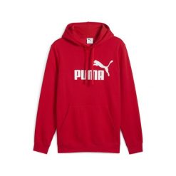 Męska bluza z kapturem Essentials z logo No. 1 PUMA For All Time Red. Czerwone bluzy nierozpinane męskie Puma, m, bez wzorów, prążkowane, z kapturem. Za 240.21 zł.
