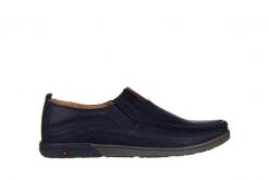 Mokasyny Bayla-081 949 Juma Blue Brąz 081091, Granat, Skóra naturalna - 40. Niebieskie mokasyny męskie Bayla, z nubiku, bez zapięcia. W wyprzedaży za 179.10 zł.
