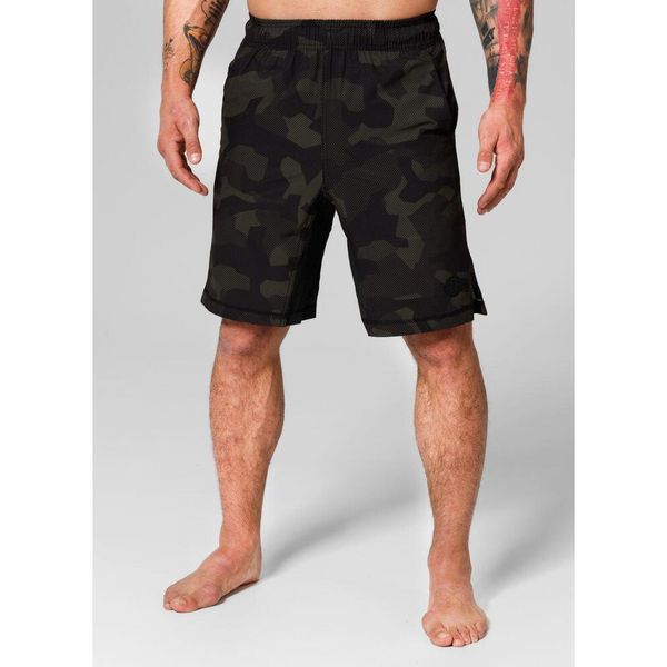 Spodenki męskie Pitbull sportowe Performance Pro plus Dillard. Brązowe szorty sportowe męskie PITBULL, bez wzorów, sportowe. Za 119.90 zł.