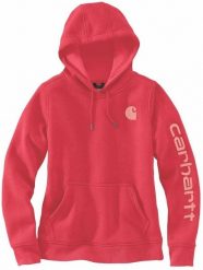 Bluza Carhartt Clarksburg Sleeve Logo Hooded Sweat. Bluzy nierozpinane męskie Visent, m, bez wzorów, bez ramiączek, bez kaptura. Za 265.11 zł.