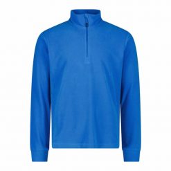 Polar CMP. Niebieskie bluzy z polaru męskie CMP, bez wzorów, z polaru, sportowe, bez ramiączek, bez kaptura. Za 168.50 zł.