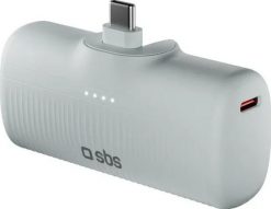 SBS EcoPower 5000 mAh 10W z wbudowanym portem USB-C szary. Szare powerbanki . Za 87.90 zł.