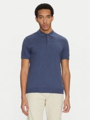 Selected Homme Polo 16092437 Granatowy Regular Fit. Niebieskie koszulki polo męskie Selected Homme, m, bez wzorów, z bawełny, bez kołnierzyka, bez ramiączek. Za 129.99 zł.