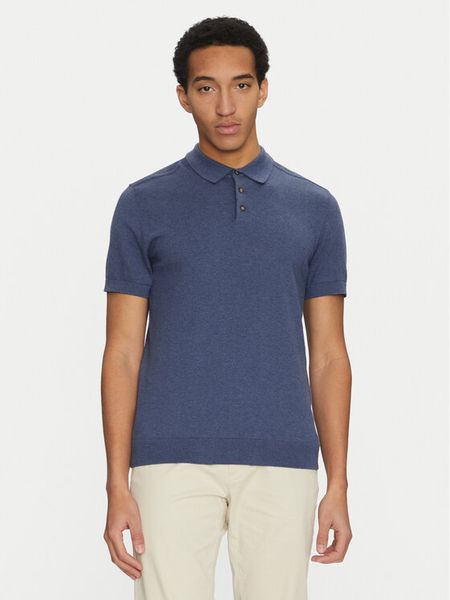 Selected Homme Polo 16092437 Granatowy Regular Fit. Niebieskie koszulki polo męskie Selected Homme, m, bez wzorów, z bawełny, bez kołnierzyka, bez ramiączek. Za 129.99 zł.