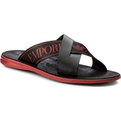 Klapki EMPORIO ARMANI - X4P001 XAL73 N506 Black/Red/Black. Klapki i japonki męskie marki Emporio Armani. W wyprzedaży za 489.00 zł.