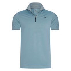 Koszulka polo do jazdy konnej Euro-Star Gino. Niebieskie koszulki polo męskie EURO-STAR, bez wzorów, retro, bez kołnierzyka, bez ramiączek. Za 366.00 zł.