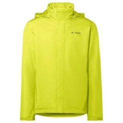 Kurtka wodoodporna VAUDE Escape Bike. Zielone kurtki treningowe męskie Vaude, bez wzorów, z kapturem, rowerowe. Za 725.10 zł.