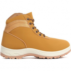 Camelowe Trapery Worth It. Brązowe buty zimowe męskie marki Born2be, na jesień, z materiału. Za 79.99 zł.